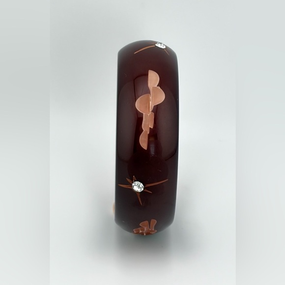 Vintage Bakelite Eggplant Galalith Bangle
Pierrot Design Art Deco French - Picture 4 of 8